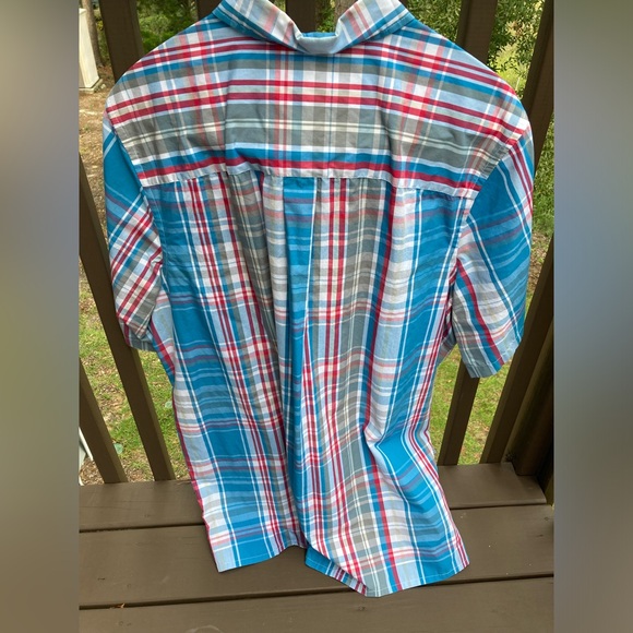 Men’s Pink & Blue Button Down Short Sleeve - Picture 4 of 4